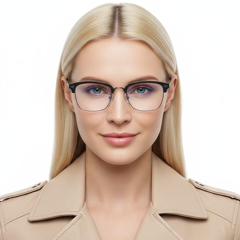 Gafas TR90 grises semi al aire #BS0406-0601