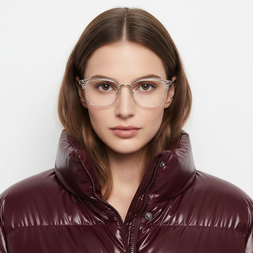 Semi-rimless Transparent TR90 Glasses #BS0406-0602