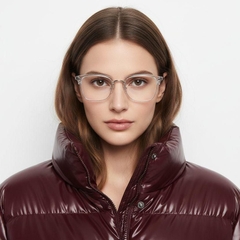 Semi-rimless Transparent TR90 Glasses #BS0406-0602