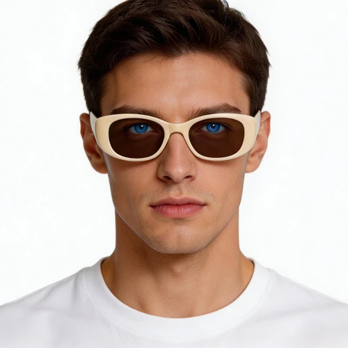 Oval Cream TR90 Sunglasses #BS0824-0015