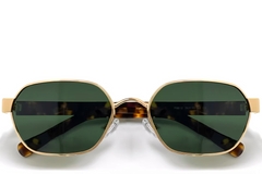 Gafas de sol geométricas de metal dorado #BS0824-0068