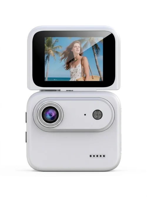 4K Action Camera with Flip Screen, 143° Wide-Angle Lens POV Camcorder, Anti-Shake Stabilization, 6-Hour Battery
