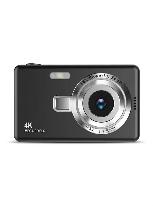 4K Digital Camera 96MP with 16X Zoom, 2.4-Inch Screen, Long Battery Life, Portable Point and Shoot