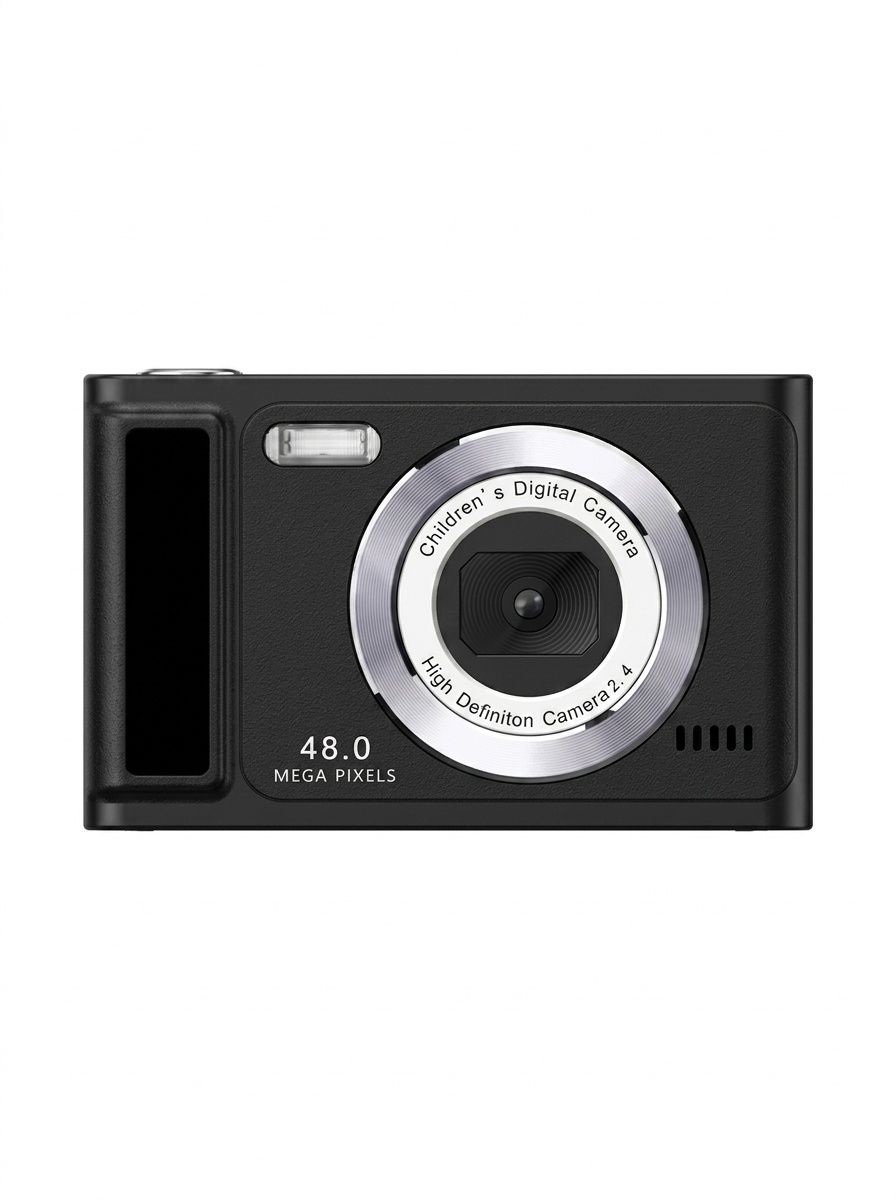 Kids 48MP Digital Camera 1080P Video Recorder, 2.4-Inch IPS Screen, Built-in Games & Music, 400mAh Battery