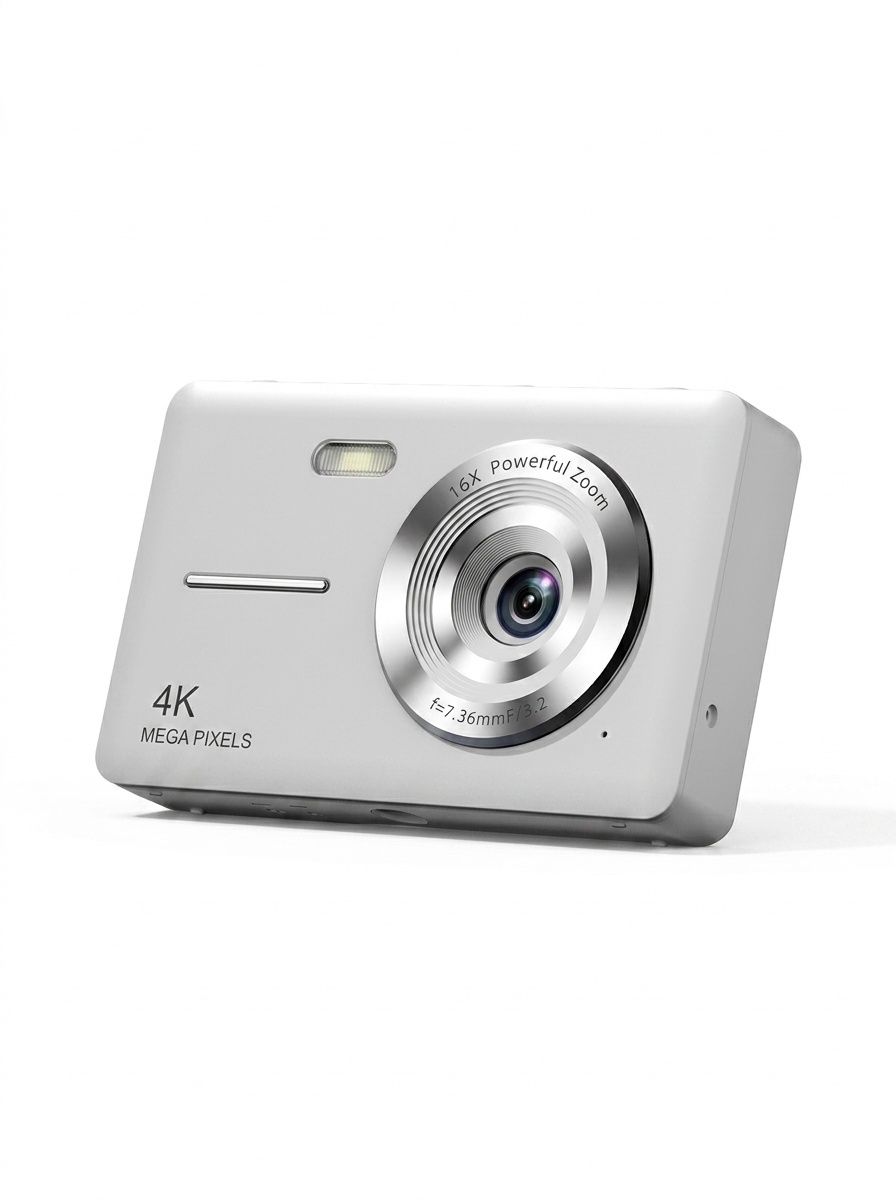 4K Digital Campus Camera 48MP, 16X Digital Zoom, Built-in Flash, Type-C Charging, Extended Battery Life