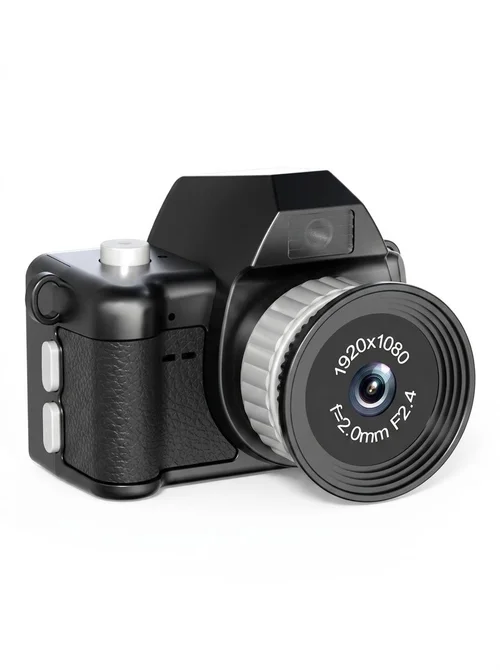 Mini 1080P Dual Lens Digital Camera Portable Vlogging Cam, 1.47-Inch IPS Screen, 250mAh Battery, Type-C Charging