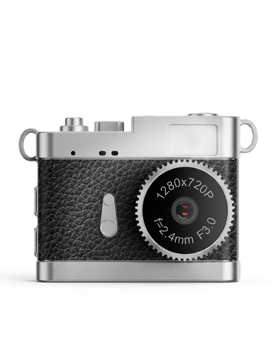 Retro Mini Digital Camera 4K HD Portable Vlogging Cam, 64MP Sensor, 16X Zoom, AF Autofocus, OTG Transmission
