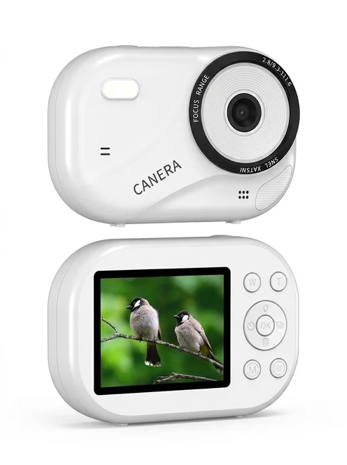 48MP 4K Digital Camera with 16X Digital Zoom, Auto-Focus, Built-in MP3 Player, Anti-Shake, 1200mAh Battery