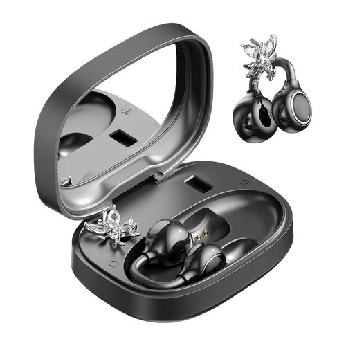 Butterfly Ear Clip TWS Wireless Earbuds with Mirror Case Model#M183