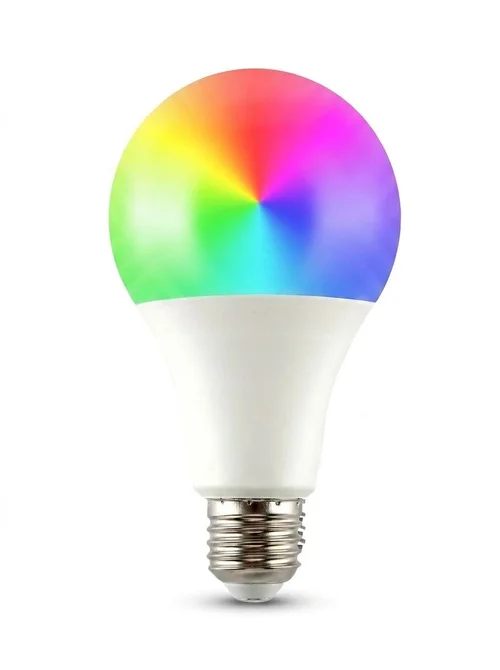 Smart WiFi LED Light Bulb RGB+CCT Dimmable E27/E26 Tuya App