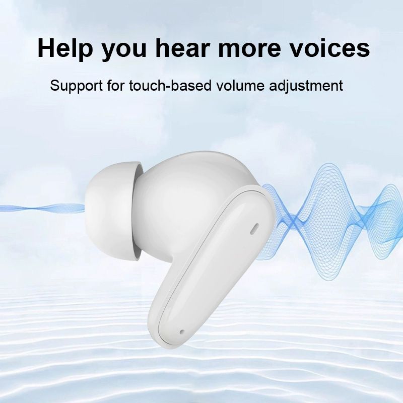 A-383 Pair Black Easy Touch Hearing Aids LED Battery Display Rechargeable #26240014