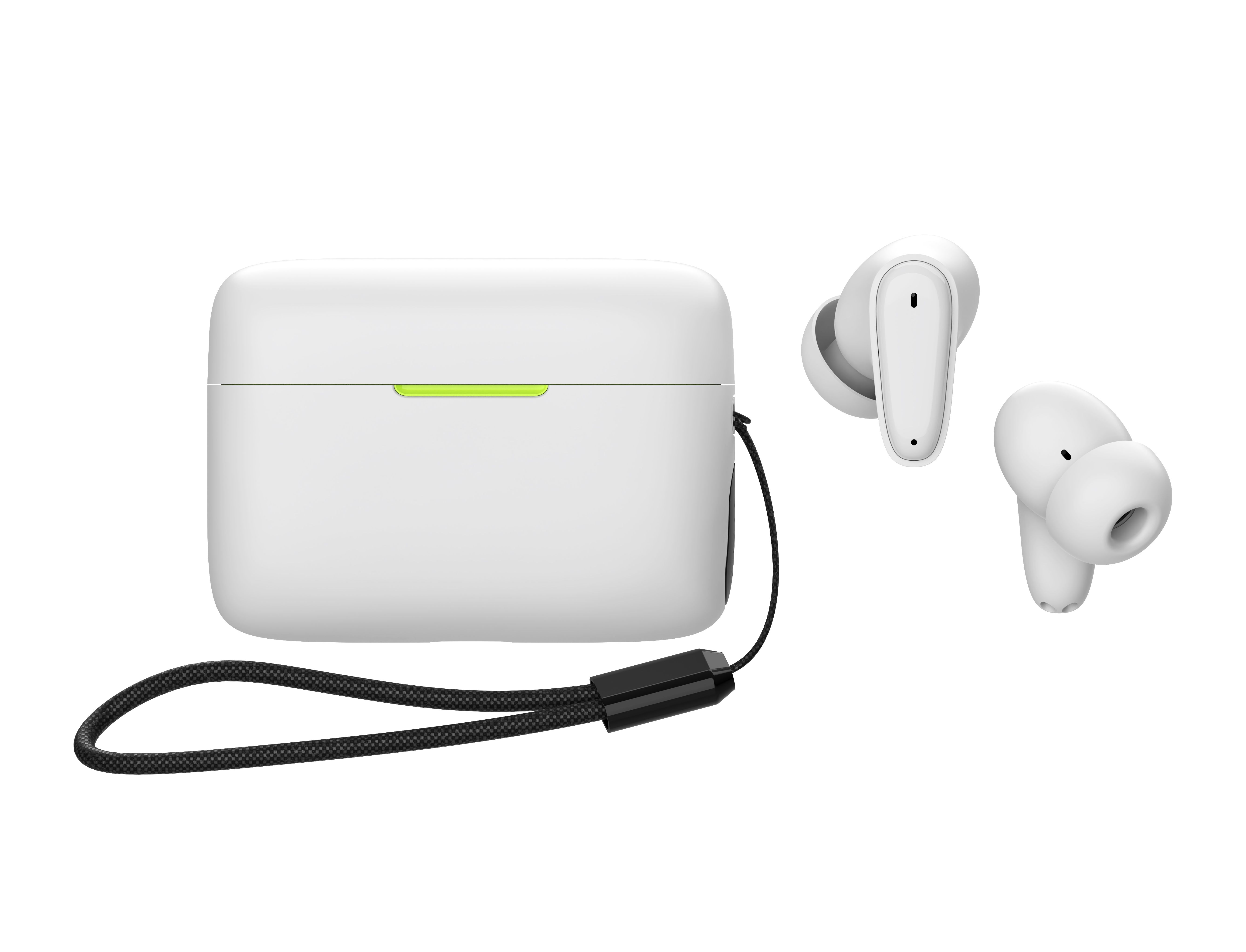 A-383 Pair White Easy Touch Hearing Aids LED Battery Display Rechargeable #26240013