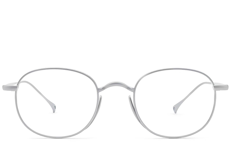 Oval Silver Titanium Glasses #BS1913-0182