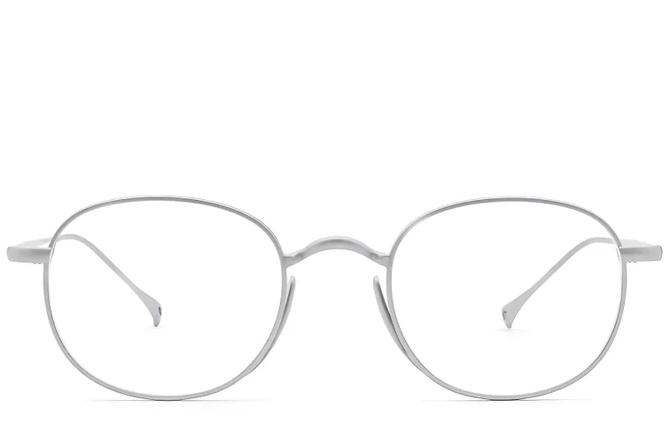 Oval Silver Titanium Glasses #BS1913-0182