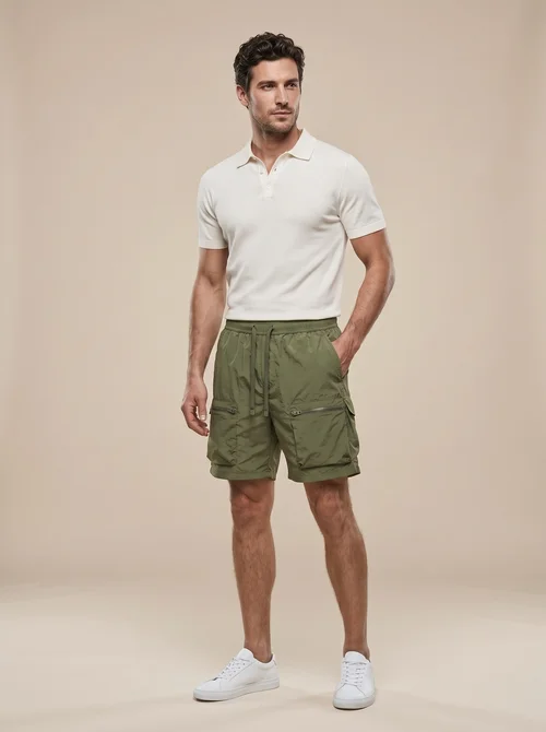 Pantaloncini cargo da uomo leggeri con tasche - Abbigliamento sportivo casual