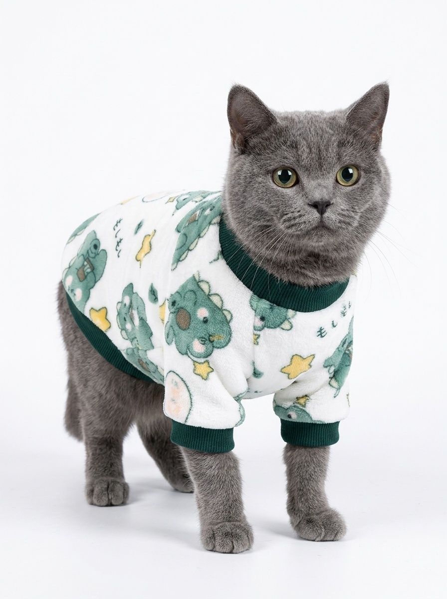Soft Fleece Dog Sweater Warm Printed Pullover for Pets