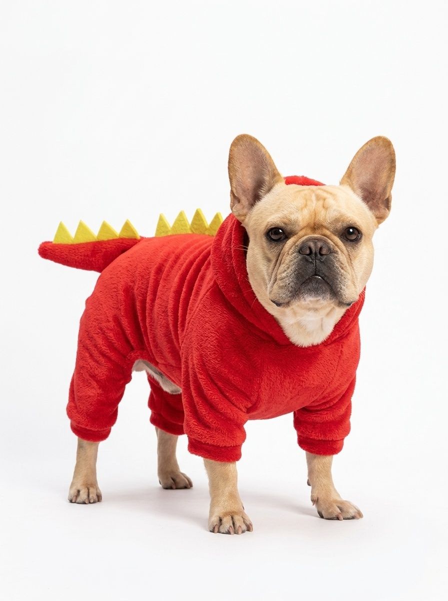 Plush Dinosaur Dog Hoodie Jumpsuit