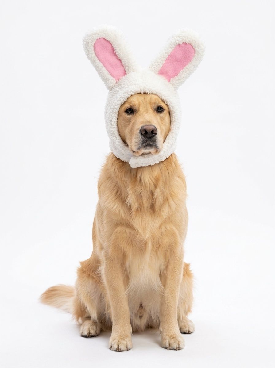 Plush Bunny Ears Pet Hat Adjustable Headwear for Cats Dogs