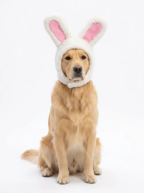 Plush Bunny Ears Pet Hat Adjustable Headwear for Cats Dogs