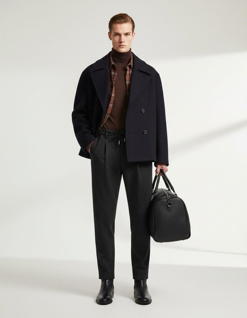 Versatile Men's Winter Business Casual Thickened Trousers