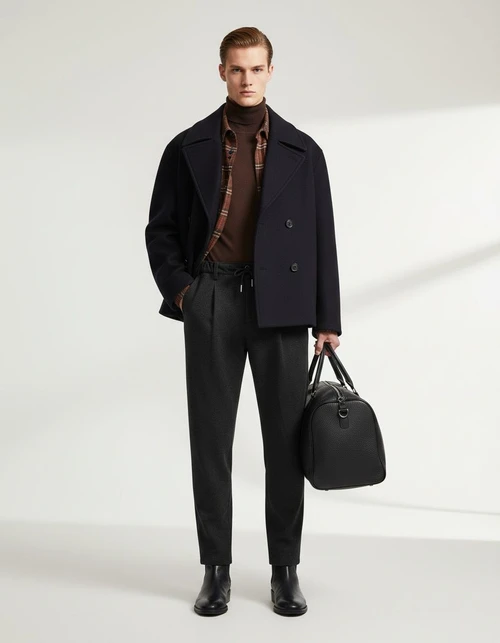 Versatile Men's Winter Business Casual Thickened Trousers