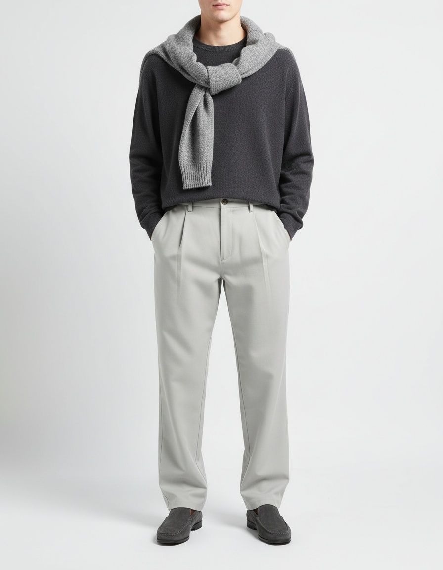 Old Money Style Elastic Waist Casual Men's Trousers