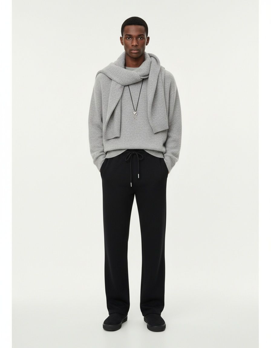 Spring Casual Slightly Wide Straight Leg Men's Trousers