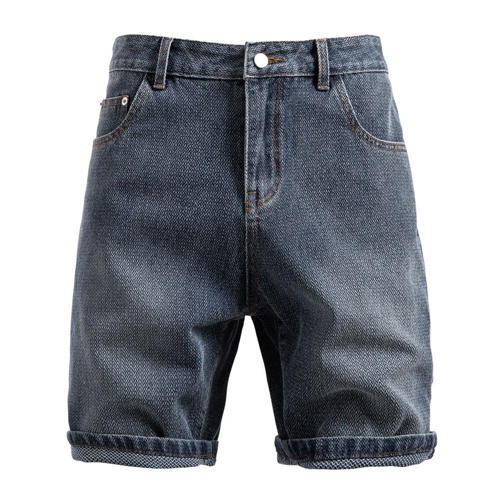 Pantalones cortos vaqueros rectos con estampado retro de cielo estrellado para uso informal de verano
