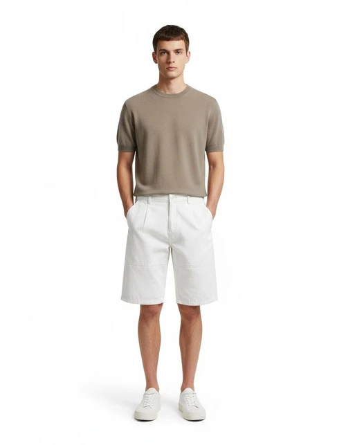 Straight-Leg Summer Men's Shorts with Casual Cargo Pockets
