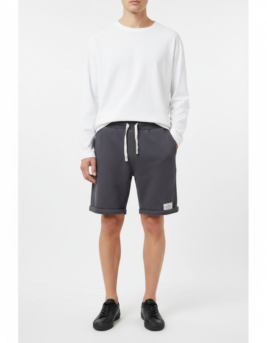 Men's Casual Elastic Waist Drawstring Shorts for Summer Outdoor Wear