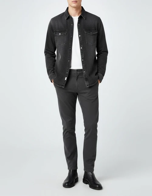 Men's Denim Jacket for Spring and Autumn Casual Wear