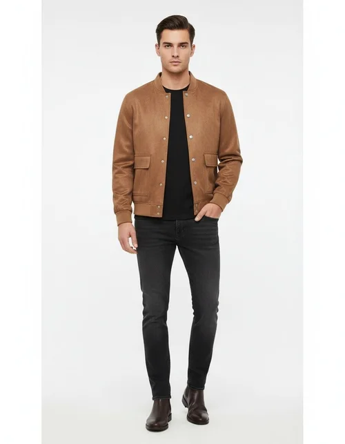 Giacca casual da uomo autunno/inverno con collo alto