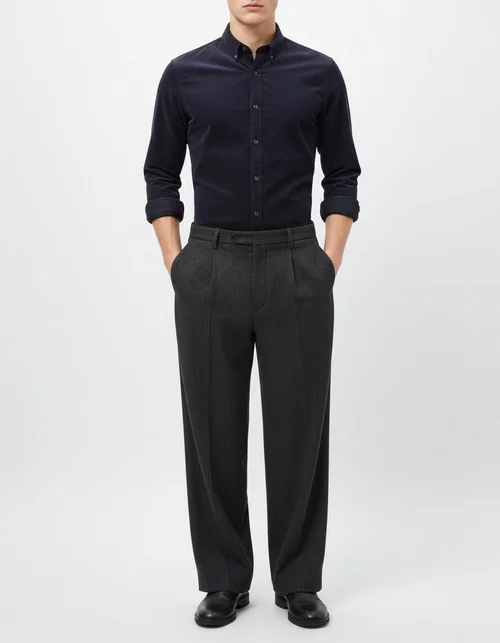 Slim fit herenhemd van corduroy voor de herfst