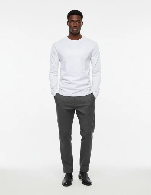 Casual T-shirt met lange mouwen voor heren in High Street Style voor de herfst