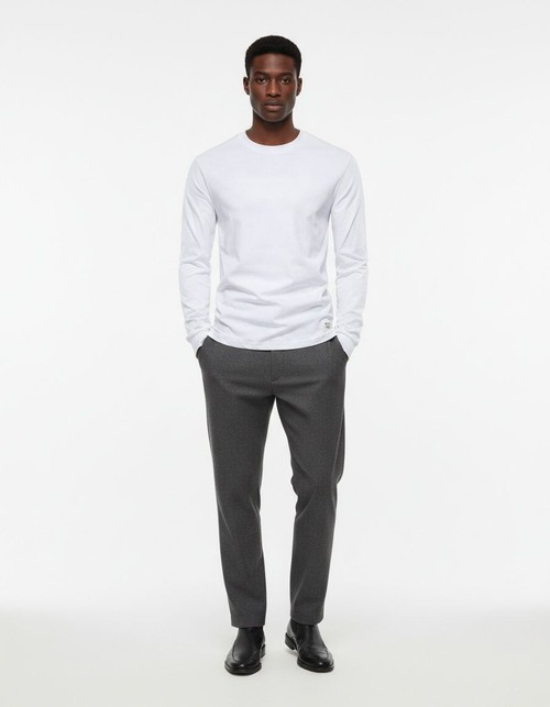 High Street Style Long-Sleeved Casual Men's T-Shirt for Autumn