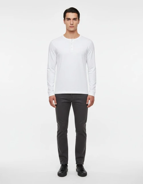 Slim Fit Round Neck Casual Autumn Long-Sleeved Men's T-Shirt