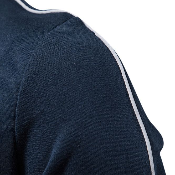 Felpa da uomo autunno/inverno con collo alto e zip, a blocchi di colore, ideale per il tempo libero.