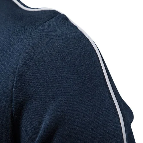 Felpa da uomo autunno/inverno con collo alto e zip, a blocchi di colore, ideale per il tempo libero.