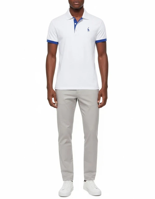 Breathable Short Sleeve Polo Shirt with Embroidery logo for Men