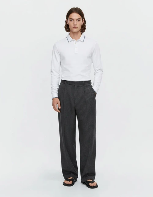 Casual Long-Sleeve Men's Autumn Polo Shirt