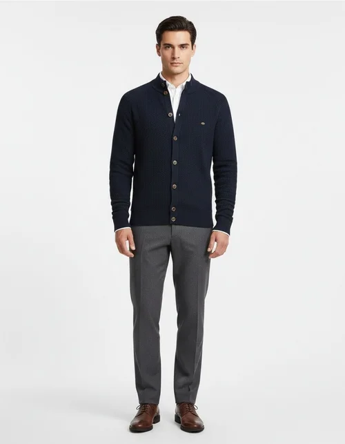 Men's Premium Autumn/Winter Knit Cardigan for Business Casual Wear