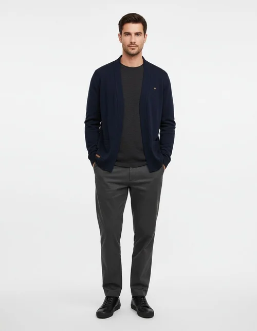 Premium Autumn and Winter Button-Down Business Casual Knit Cardigan for Men