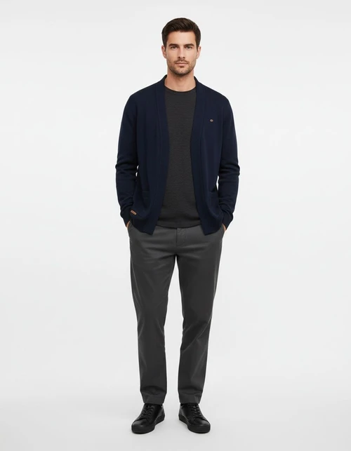 Premium Autumn and Winter Button-Down Business Casual Knit Cardigan for Men