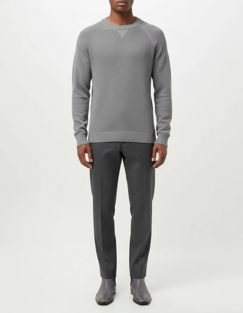 Autumn Winter Men's Round Neck Solid Color Business Casual Sweater