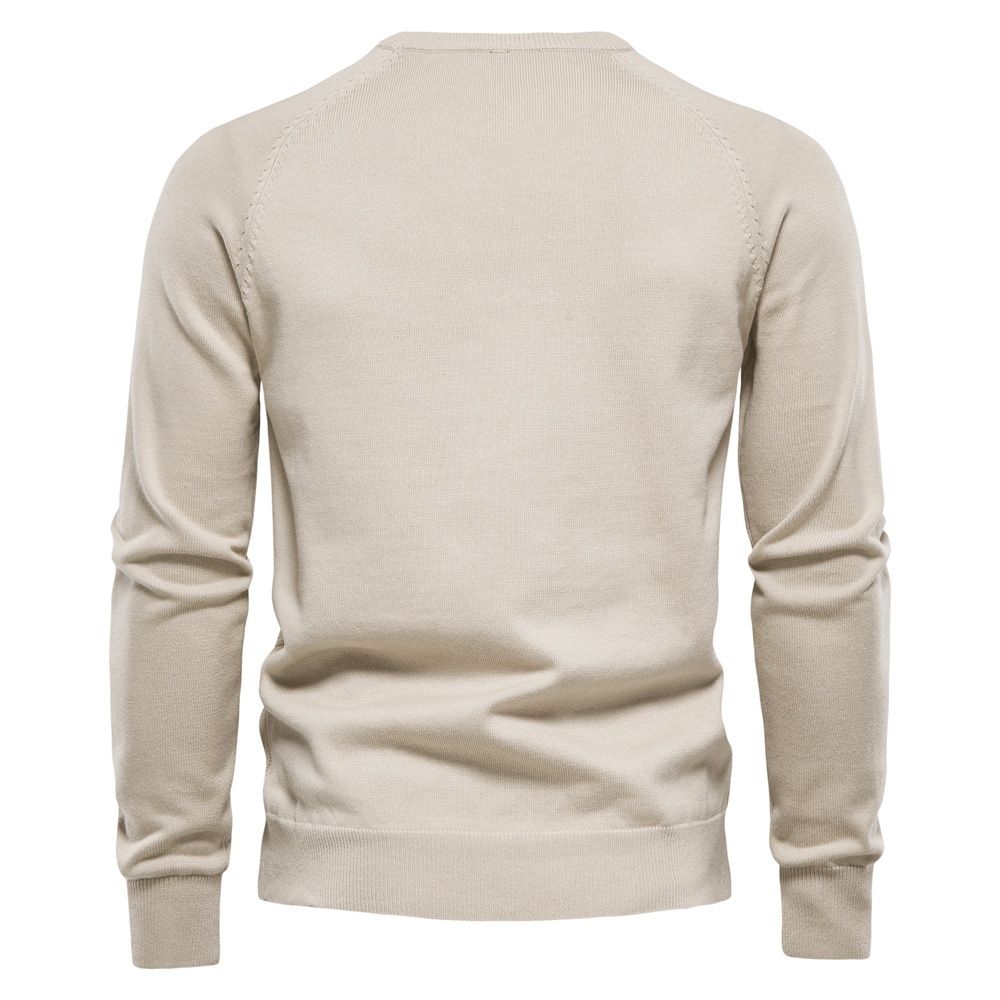 Maglione da uomo a tinta unita, stile casual autunno/inverno.