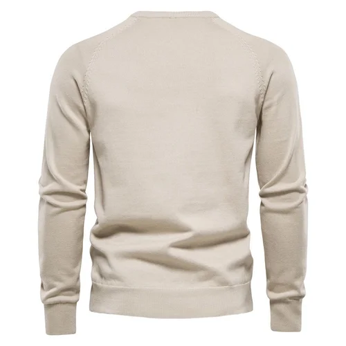 Maglione da uomo a tinta unita, stile casual autunno/inverno.