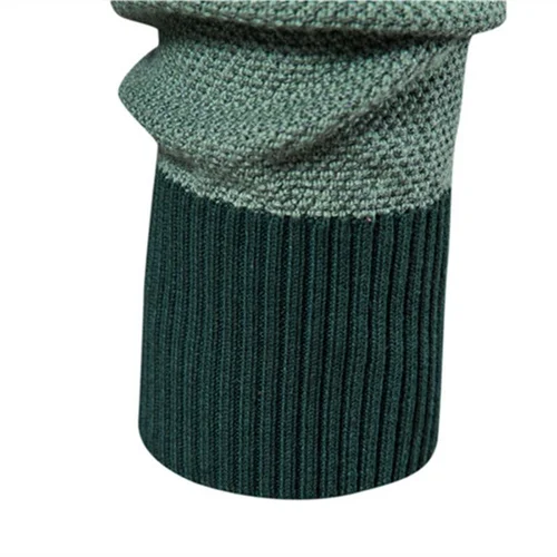 Striped Patchwork Round Neck Men's Sweater for Autumn Casual Wear