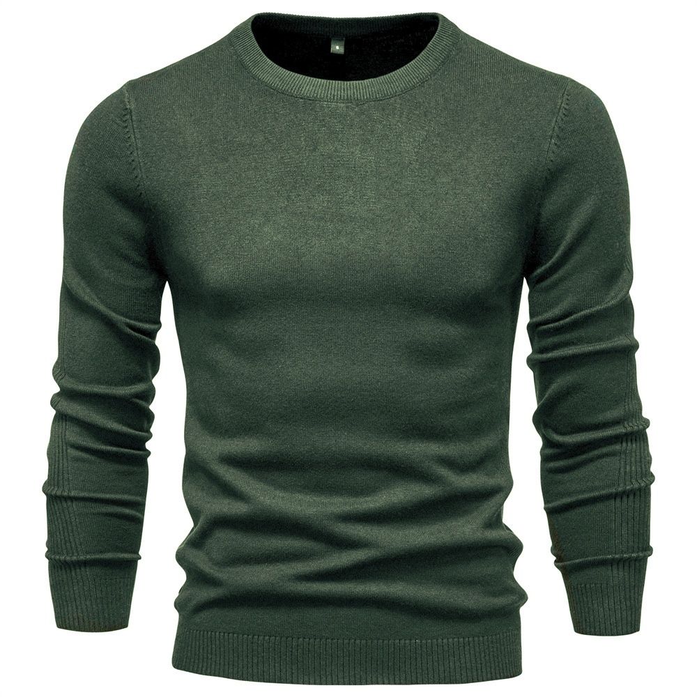 Thickened Crew Neck Slim Fit Winter Sweater for Menswear