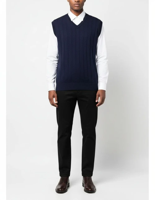 Men's V-Neck Cable Knit Business Casual Winter Waistcoat