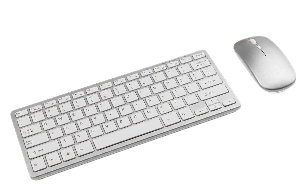 Ensemble clavier et souris sans fil 2,4 GHz rechargeable avec DPI réglable